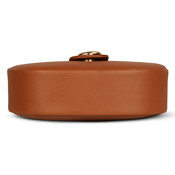 Rose_Wood_Brown_Half_Moon_Shape_Solid_Sling_Bag_With_Golden_Chain_Strap