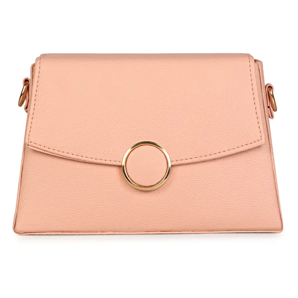 Peach_Stylish_Non-Toxic_Soft_&_Lightweight_Solid_Sling_Bag