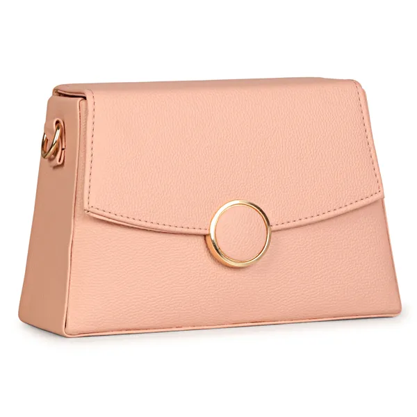 Peach_Stylish_Non-Toxic_Soft_&_Lightweight_Solid_Sling_Bag