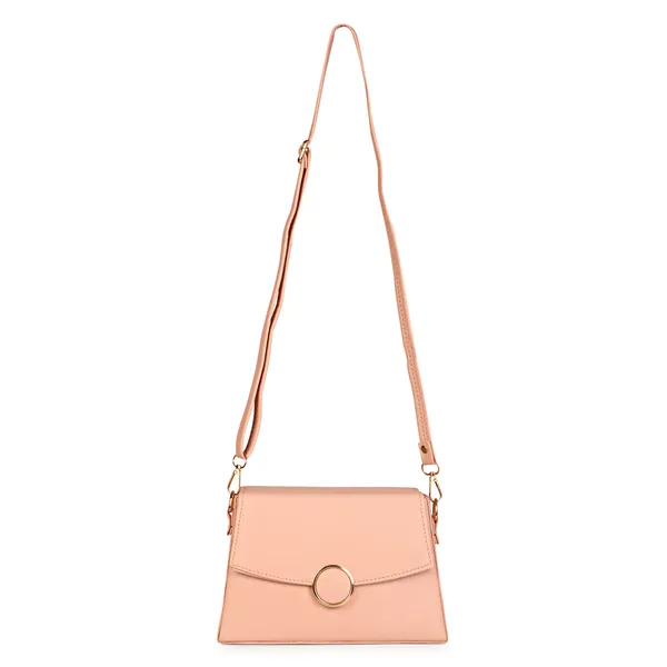 Peach_Stylish_Non-Toxic_Soft_&_Lightweight_Solid_Sling_Bag