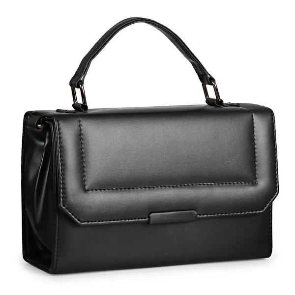 Black_Stylish_Solid_Finish_Top_Handle_Sachet_Sling_Bag