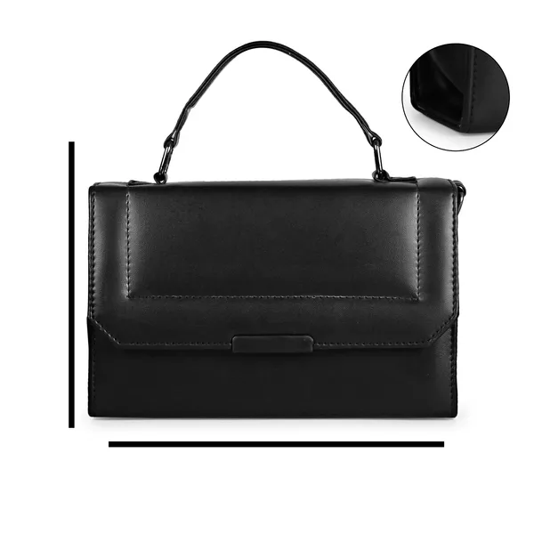 Black_Stylish_Solid_Finish_Top_Handle_Sachet_Sling_Bag