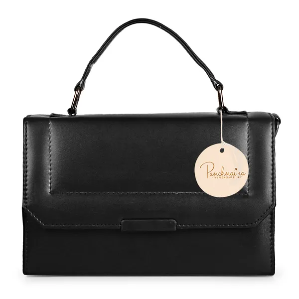 Black_Stylish_Solid_Finish_Top_Handle_Sachet_Sling_Bag