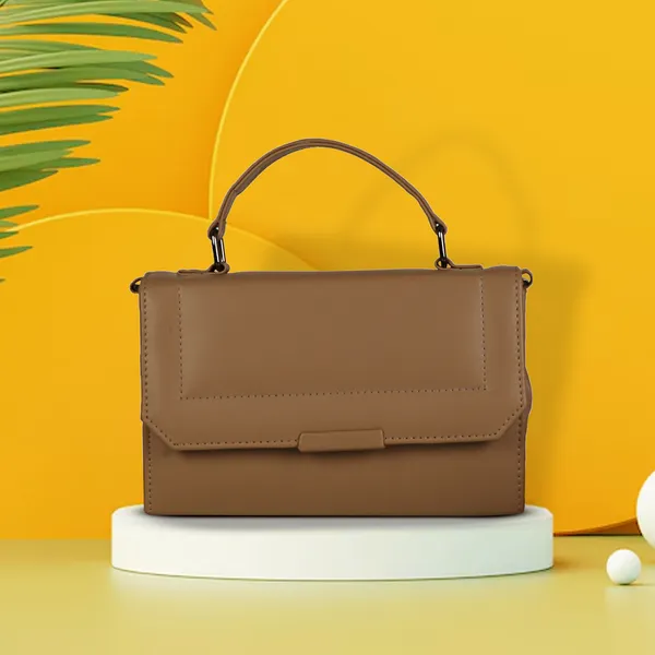 Camel_Brown_Stylish_Solid_Finish_Top_Handle_Sachet_Sling_Bag