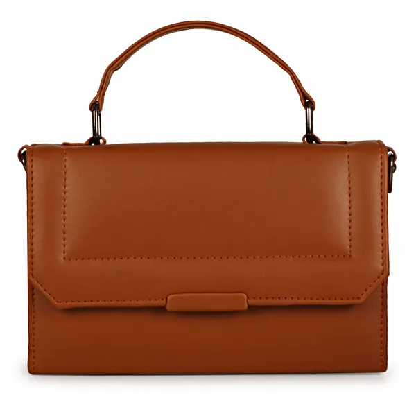 Rosewood_Brown_Stylish_Solid_Finish_Top_Handle_Sachet_Sling_Bag