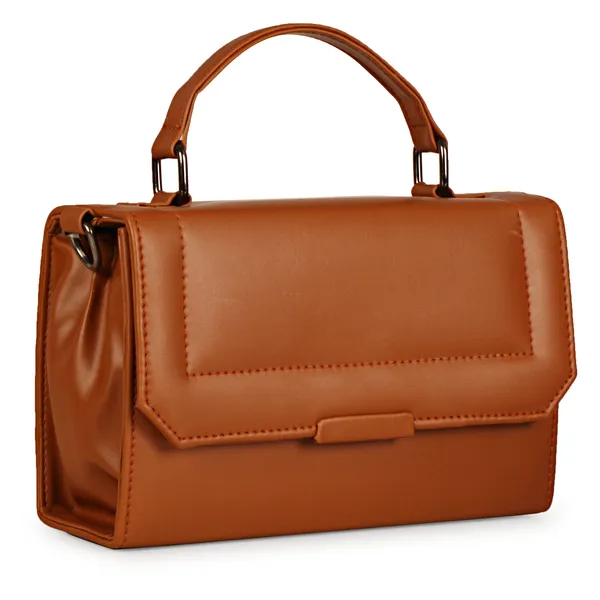Rosewood_Brown_Stylish_Solid_Finish_Top_Handle_Sachet_Sling_Bag
