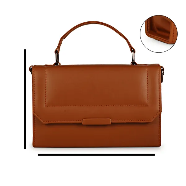 Rosewood_Brown_Stylish_Solid_Finish_Top_Handle_Sachet_Sling_Bag