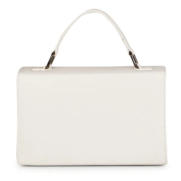 White_Stylish_Solid_Finish_Top_Handle_Sachet_Sling_Bag