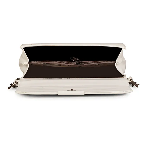 White_Stylish_Solid_Finish_Top_Handle_Sachet_Sling_Bag