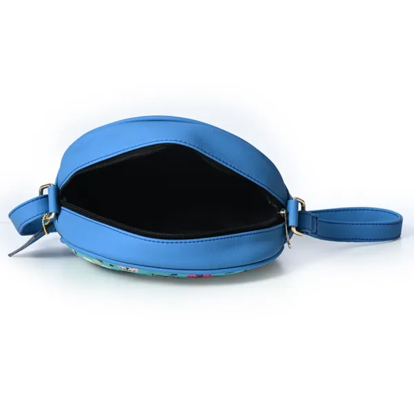 Teal_Cartoon_Cross_Body_Bag_With_Zipper_Compartments