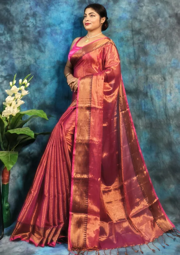 Pink_Handloom_Premium_Quality_Tissue_Silk_Saree_For_Women_With_Running_Blouse_Piece