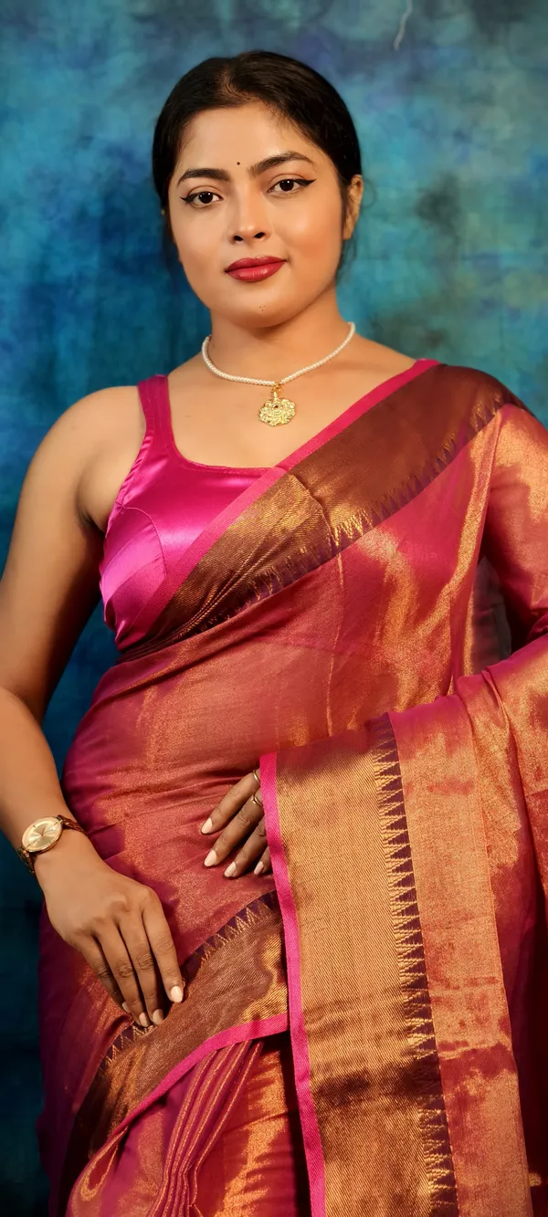 Pink_Handloom_Premium_Quality_Tissue_Silk_Saree_For_Women_With_Running_Blouse_Piece