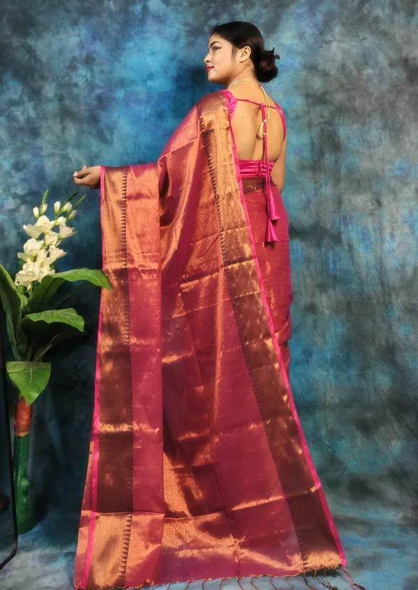 Pink_Handloom_Premium_Quality_Tissue_Silk_Saree_For_Women_With_Running_Blouse_Piece