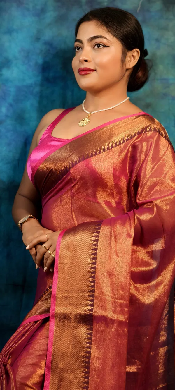 Pink_Handloom_Premium_Quality_Tissue_Silk_Saree_For_Women_With_Running_Blouse_Piece