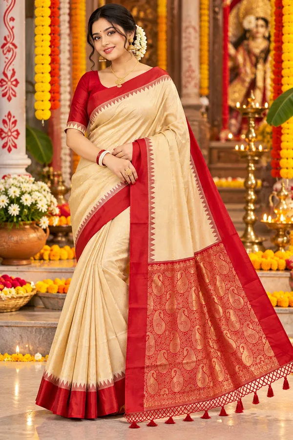 Puja_Special_Bengali_Garad_Silk_Saree_for_Women_with_Blouse_Piece_|_Traditional_Handloom_Style_Festive_Saree