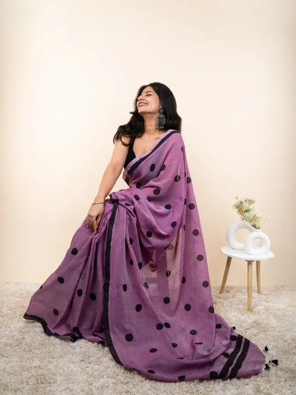Purple_Handloom_Premium_Quality_Pure_Cotton_Block_Print_Saree_With_Running_Blouse_Piece