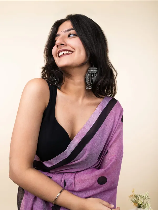Purple_Handloom_Premium_Quality_Pure_Cotton_Block_Print_Saree_With_Running_Blouse_Piece