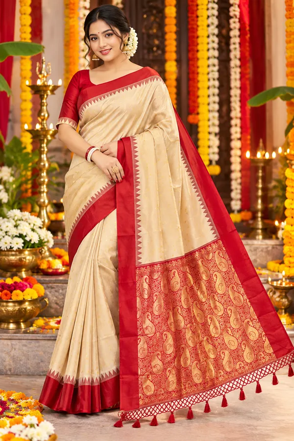 Puja_Special_Bengali_Garad_Silk_Saree_for_Women_with_Blouse_Piece_|_Traditional_Handloom_Style_Festive_Saree