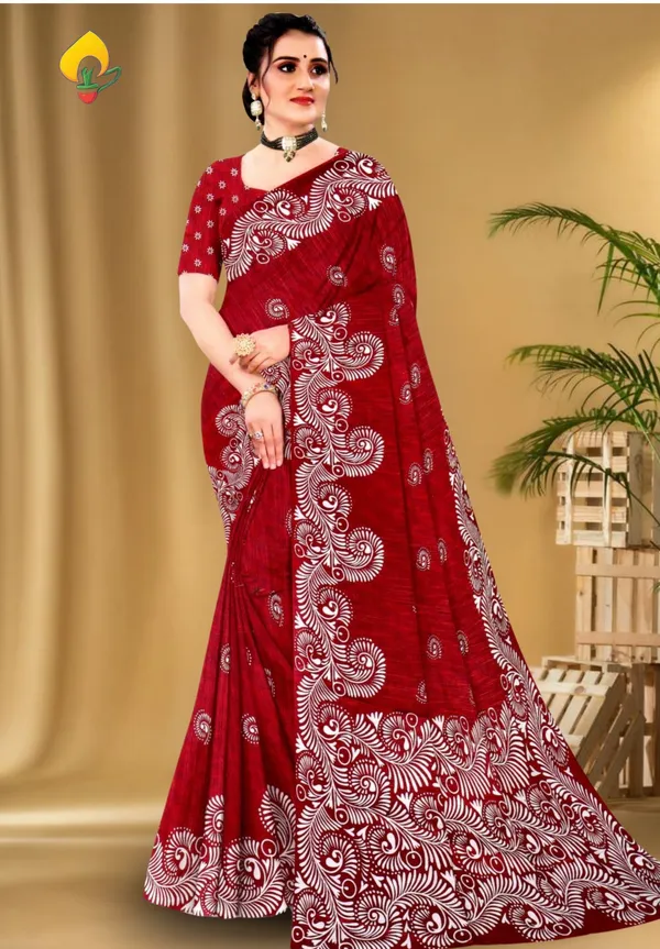 Maroon_Semi_Tasar_Silk_Soft_Saree_For_Women_With_Running_Blouse_Piece