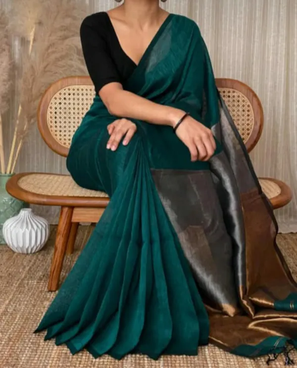Firoza_Authentic_Bengal_Handloom_Khaadi_Cotton_Saree_With_Running_Blouse_Piece