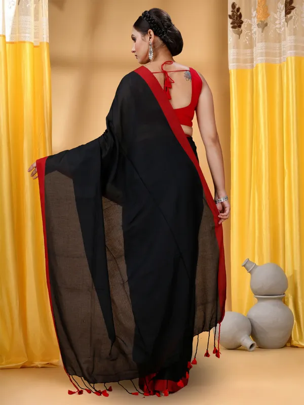Black_Handloom_Khaadi_Cotton_Soft_Saree
