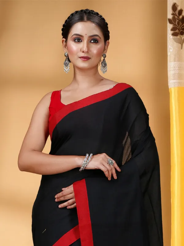 Black_Handloom_Khaadi_Cotton_Soft_Saree