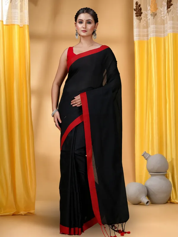 Black_Handloom_Khaadi_Cotton_Soft_Saree