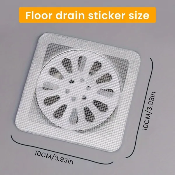 TrendsYo™_Disposable_Hair_Catcher_Mesh_Stickers_for_Kitchen,_Bathtub,_Shower_and_Bathroom_Drains_-_Pack_of_10