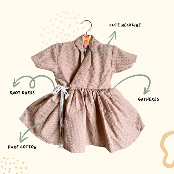 Beige_Wrap_Dress_For_Girls