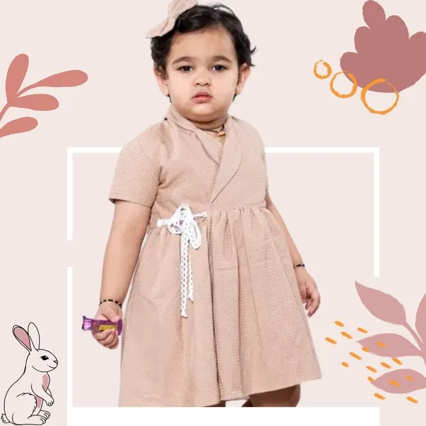 Beige_Wrap_Dress_For_Girls