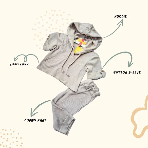Beige_Co-ord_Set_for_Boys_|_Ribbed_Hoodie_And_Pant