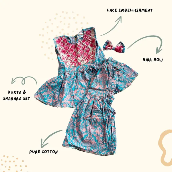 Blue_Cotton_Suit_And_Pant_Set_For_Girls