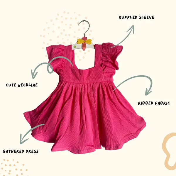 Pink_Dress_For_Girls_|_Ribbed_Western