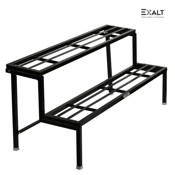 38_Inches_Length_2_Step_Planter_Pot_Stand_Black_Heavy_Duty_