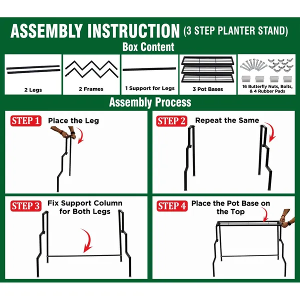 38_Inches_3_Step_Heavy_Duty_Plant_Stand_(Black)