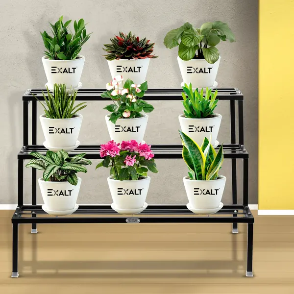 38_Inches_3_Step_Heavy_Duty_Plant_Stand_(Black)
