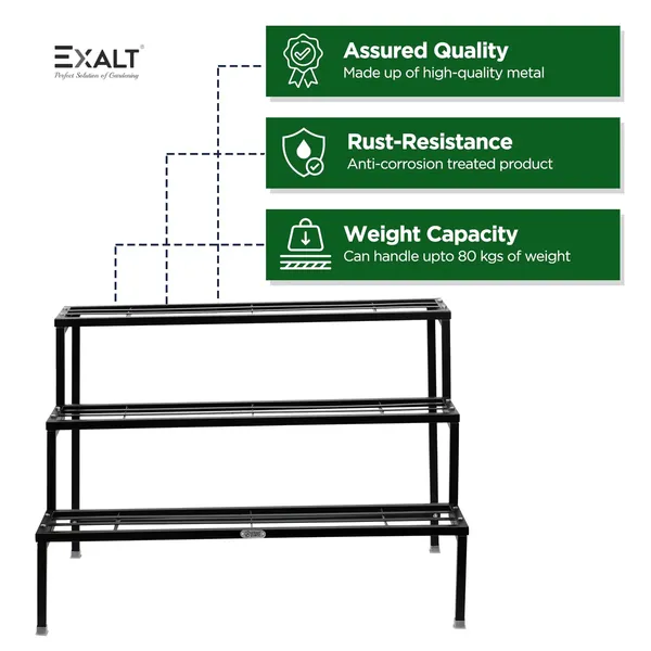 38_Inches_3_Step_Heavy_Duty_Plant_Stand_(Black)