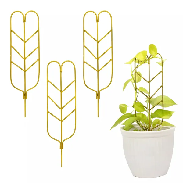 Pack_Of_3_Gold_Leafy_Metal_Plant_Trellis_For_Plant_Support