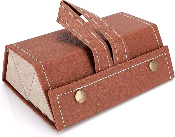 3-in-1_Sunglasses_Organizer_Box,_For_Travel,Office,_Home_,_PU_Leather_cover,_Hook_for__spectacle_case_of_sunglasses,_Specs_case_(_1_Pc)