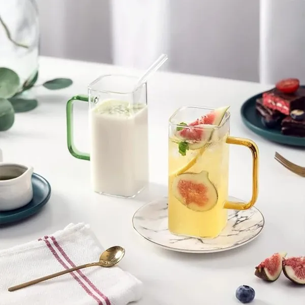 Glass_Cups__with_Straw_Wide_Mouth_Mason_Jar_Drinking_Glasses_with_Lids_&_Straws_&_Square_Color_Handle_Cup,Beer_Glasses,_Iced_Coffee_Glasses,_Ideal_for_Cocktail,_Whiskey,_Gift.380ml_(_Multicolor)