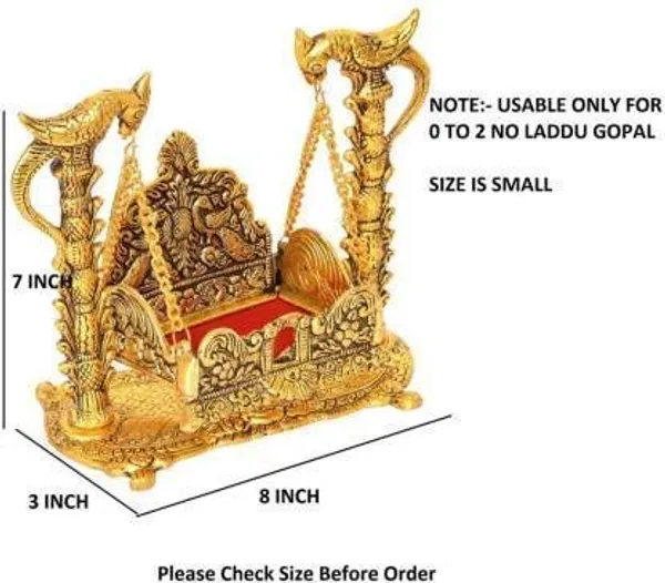 Jhula_Statue_Sculpted_in_Great_Detail_in_Ivory_Antique_Golden_Finish_-_Laddu_Gopal_|_Home_Decor_|_Mandir_|_Gift_|_Hindu_God