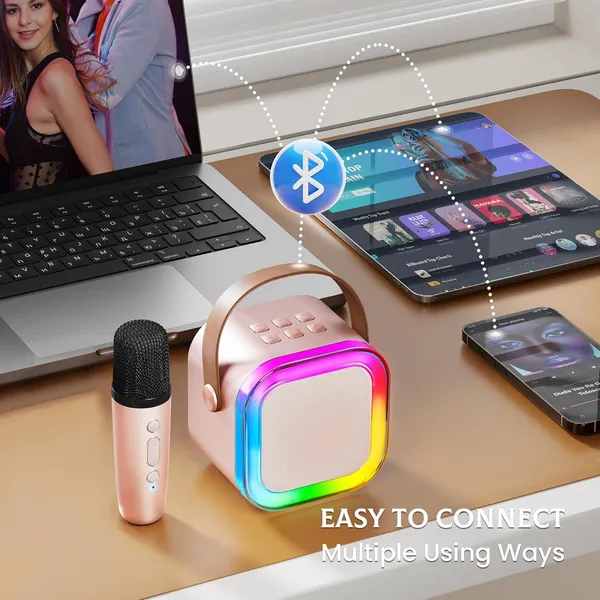 Karaoke_Mic_with_Speaker_for_Kids,_5W_Mini_Wireless_Bluetooth_Portable_Machine,_5Hrs_Playtime_Light_&_Voice_Effects_Multi_Play_Modes_K12/TF_Card/USB/Type_C_Fast_Charging_Port_(Multicolor)_