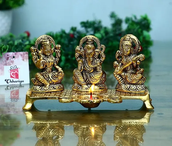 Laxmi_Saraswati_Idol_Decorative_Handcrafted_with_Diya,__Diwali_Gift,_Metal,_Gold_Brass_Finish,_Standard,_1_Piece