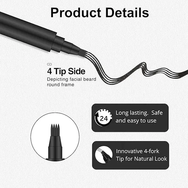 Water_Proof_Beard_Color_Pencil_For_Men,_Long_Lasting_Coverage,_Male_Mustache_Repair_Shape,_Beard,_Moustache_&_Eyebrows,_Micro-Fork_Tip_For_Seamless_Application_(Pack_of_1)_-_Black