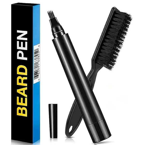 Water_Proof_Beard_Color_Pencil_For_Men,_Long_Lasting_Coverage,_Male_Mustache_Repair_Shape,_Beard,_Moustache_&_Eyebrows,_Micro-Fork_Tip_For_Seamless_Application_(Pack_of_1)_-_Black