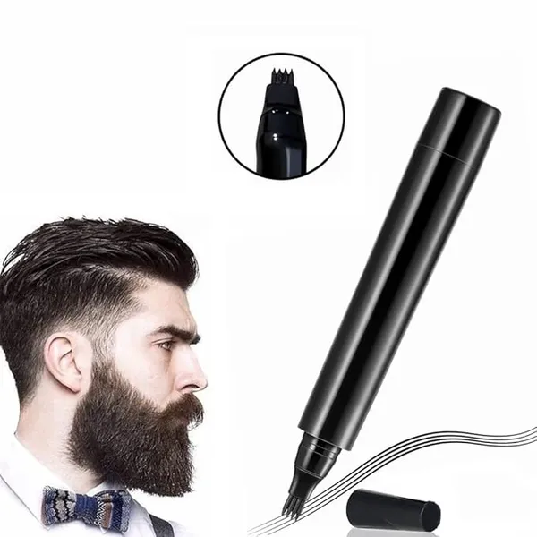 Water_Proof_Beard_Color_Pencil_For_Men,_Long_Lasting_Coverage,_Male_Mustache_Repair_Shape,_Beard,_Moustache_&_Eyebrows,_Micro-Fork_Tip_For_Seamless_Application_(Pack_of_1)_-_Black