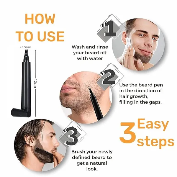 Water_Proof_Beard_Color_Pencil_For_Men,_Long_Lasting_Coverage,_Male_Mustache_Repair_Shape,_Beard,_Moustache_&_Eyebrows,_Micro-Fork_Tip_For_Seamless_Application_(Pack_of_1)_-_Black