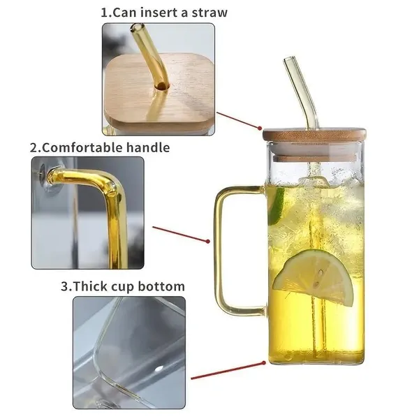 Set_of_2,_Color_Square_Mason_Jars_with_Handal_and_Airtight_Lid,_Straw_and_Reusable_Sipper_Mug_Hot_and_Cold_Beverages_Tea_Coffee_Smoothies_Fruit_Juice_(Square_Mason_,_Multicolor)_