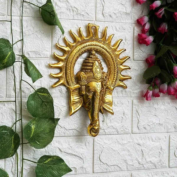 Golden_Lord_Ganesha_with_Sun_Decorative_Metal_Wall_Hanging_Art_Decorative_Showpiece_for_Wall_Decor,_Festival_Home_Decor_Pooja_Room_Temple_&_Gift_for_Family,_Friends,_Housewarming,_Antique_Finish
