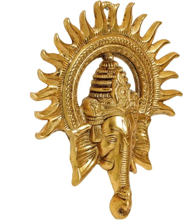 Golden_Lord_Ganesha_with_Sun_Decorative_Metal_Wall_Hanging_Art_Decorative_Showpiece_for_Wall_Decor,_Festival_Home_Decor_Pooja_Room_Temple_&_Gift_for_Family,_Friends,_Housewarming,_Antique_Finish